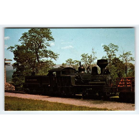 Cass Scenic Railroad Shay #5 Steam Locomotive Vintage Photochrome Postcard - Picture 1 of 2